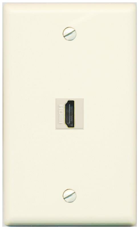RiteAV HDMI Wall Plate 1 Port - Flat [Light-Almond]