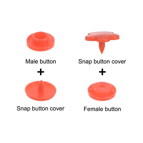 Uxcell 360 Sets Plastic Snap Fasteners Kit Flower Shape 0.47 Inch 12Mm 15 Colors Resin Surface Press Studs Buttons Tool With Storage Box For Clothing Leather Sewing #TOP3