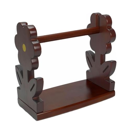 Soporte para hilo, dispensador de hilo de madera para ganchillo, dispensador de husillo de madera, herramienta de manualidades para mujeres, madres, tejedores, entusiastas del tejido