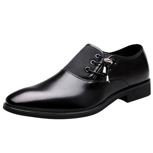Men Slip on Dress Shoes,Pointed Toe Loafers for Office Wedding Business,Leather Shoes for Men Formal