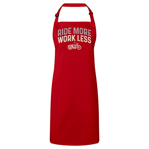 Tablier cuisine rouge robuste Cafe Racer anti-taches pour passionné de moto