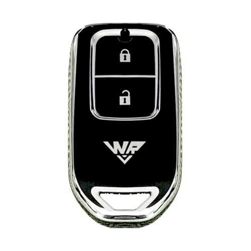 WR-V スマートキーケース ブラック WRVロゴ スマートキーカバー TPU素材 片面デザイン カスタム アクセサリー カー用品 オシャレ パーツ