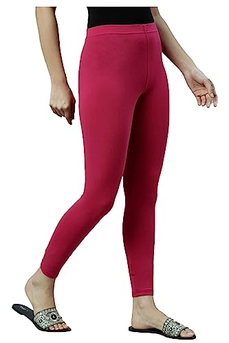 Image of H2 Women's Ankle Length Stretchable Cotton Leggings - Soft Stretch for Casual and Yoga