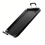 Non-Stick Aluminum Stove Top Flat Griddle, Warp-Resistant Double Burner Griddle Pan for Glass and Gas Stove, Great for Breakfast and Camping Indoor or Outdoor Size 17' x 10.5'