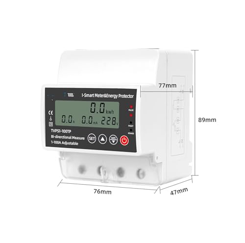 Kilowattheure compteur d'électricité bidirectionnel et commutateur 100A
