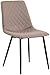 CLP Chaise De Salle A Manger Telde en Tissu I Chaise De Cuisine avec Assise rembourrée I Piètement en Métal I Chaise De Visiteur, Couleur:Taupe