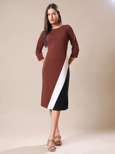 Image of PURVAJA Women's Bodycon Knee Length Dress(Lucy-342-348)