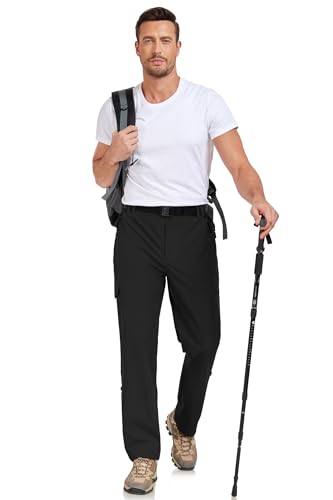 Mens Travel Pants Lightweight Stretchy Hiking Pant Elastic-Waist Breathable Quick-Dry for Casual Outdoor2