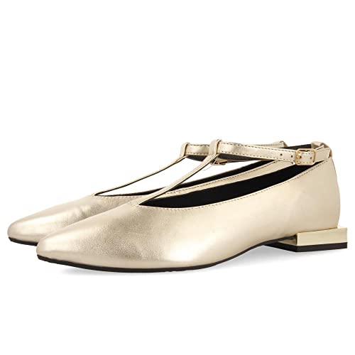 Ballerines dorées en Peau Gioseppo Ratho : la solution anti-mal de pieds au maintien parfait