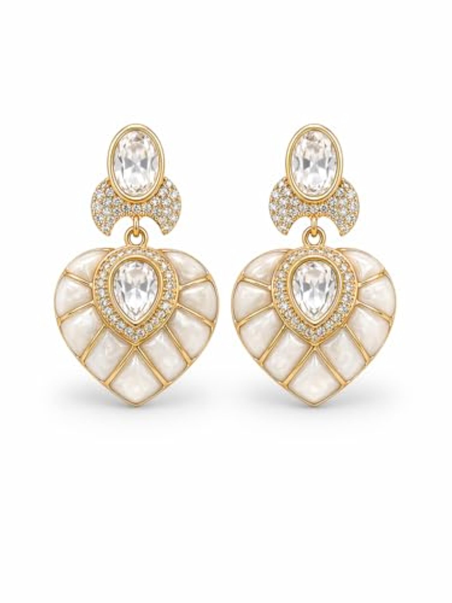 Women's Statement Moissanite Brass Drop Dangle Earrings
