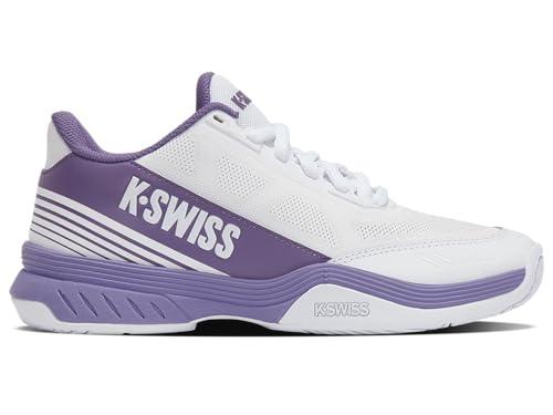 K-Swiss ���f�B�[�X SPEEDEX 2 Padel �V���[�Y, �z���C�g/�p�[�v���w�C�Y�B, 6.5
