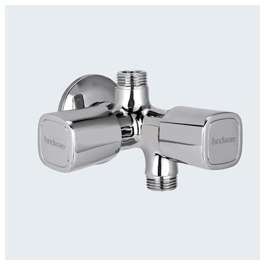 Hindware F740006CP Dove 2 Way Angle Valve, Stop Cock, Brass with Chrome Finish