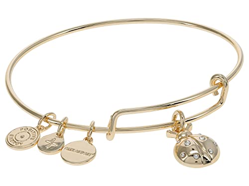 Alex and Ani Expandable Bangle Bracelet, Bird And Animal Charms, Shiny Finishes, 2 To 3.5 In
