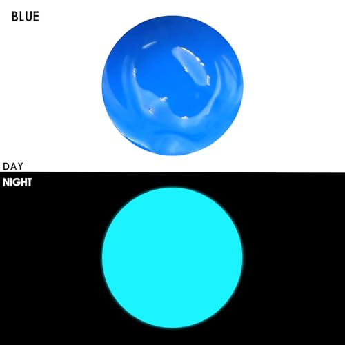 Image of Artecho Blue Glow in the Dark Acrylic Paint Set, 120ml / 4.05oz | Non-Toxic, Waterproof, For Canvas Rock Wood Fabric, Rich Pigment, For Adults & Hobbyists