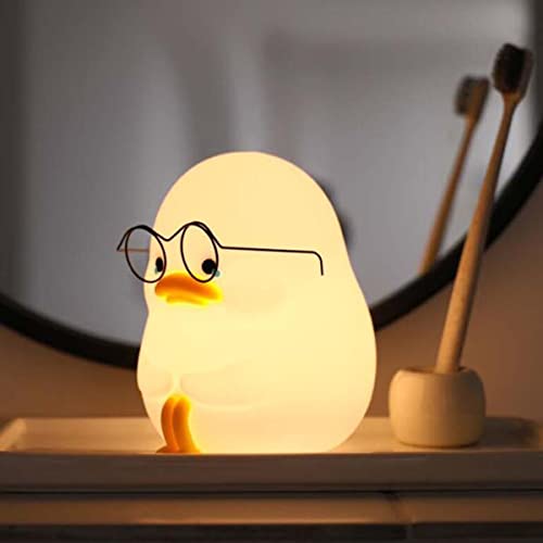 Lámpara de noche de mesa silicona forma pato miniatura 1