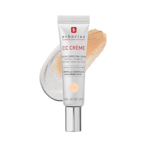 Erborian CC Cream, Color Correcting Korean Skincare, Nude, 1.3 Fl Oz