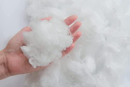 Extra Soft & Pure Virgin Hollow Fibre Stuffing Toys, Pillows, Cushion, Ped Beds Filling Teddy Bear Anti-Allergenic Soft White 100% Polyester High Grade Soft Hollow Fibre (500 GRAMS)