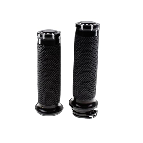 Manillar CNC de 1 pulgada con puños antivibración negros