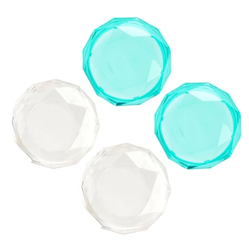 Image of GORGECRAFT 1 Box 4Pcs 2 Colors Diamond Thumb Grips Caps 0.79in Plastic Clear Crystal Console Joystick Covers Protective Anti-Slip Analog Stick Thumbstick Button Cover for Switch Controller Clear Green