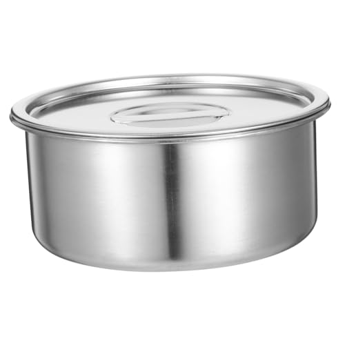 Healifty Bol Inoxidable con Tapa de Multifuncional para Ensaladas y Postres para Cocina Hotel y Actividades como Picnics y Camping