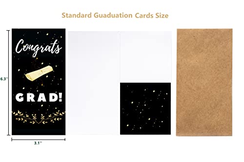 PINKEESEA Cartões de formatura 2025 porta-dinheiro - pacote com 10 - porta-cartões de presente com e