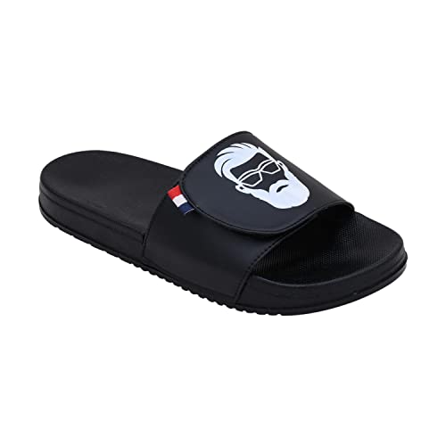 Image of PERY-PAO Mens Comfort Sliders Grey, Sky Blue, Black, White, peach, Neon Green, Olive Green Boys Flip-Flops
