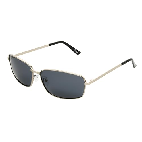 Men's Oliver Rectangle Sunglasses, Silver, 61mm