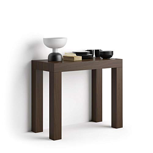 Mobili Fiver, First, Extendable Console Table 17.7(120) x35.4 in, Walnut, Made in Italy