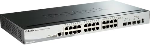 Image of DGS-1510-28X SmartPro 28-Port Gigabit Stackable Managed Switch, 24 x 10 /100 /1000 Mbps Ports, 4 x 10GbE SFP+ Uplink, Layer 3 Lite, Metal Chassis, Rack-Mountable Compatible with D-Link