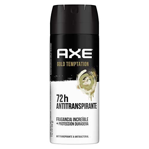 Talcos Y Desodorantes, Beauty Axe Desodorante Antitranspirante Gold Temptation en Aerosol Para Hombre 88G/152Ml (La Imagen del Producto Recibido Puede Cambiar)