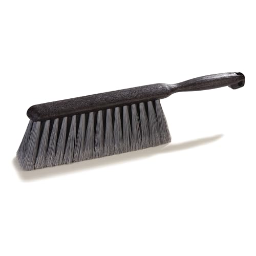 Image of SPARTA Flo-Pac Counter Brush, Bench Brush, Dustpan Brush with Flagged Bristles for Counters, Floors, And Fireplace, 8 Inches, Gray