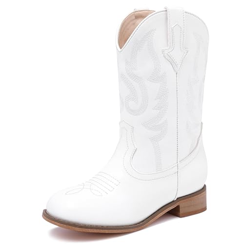 Girls Cowgirl Boots Unisex-Child Mid Calf Glitter Toddler Cowboy Boot