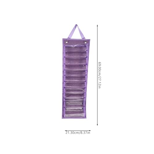 Image of EXCEART Vinyl Roll Holder over Door Hanging Rack 27.1 X 8.4 Inches Waterproof Oxford Cloth Organizer with Multiple Pockets for Vinyl Storage