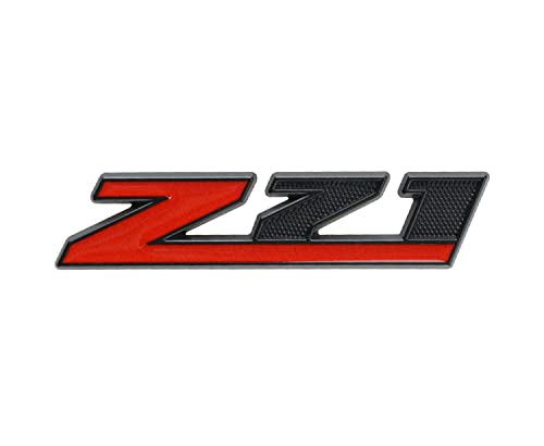 Image of 1 Pcs Grille Z71 Emblem Badge Compatible for GMC Chevy Silverado 1500 2500HD Sierra Tahoe Suburban 3D (Red Black)