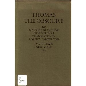 Buy Thomas the Obscure — BookShops.in
