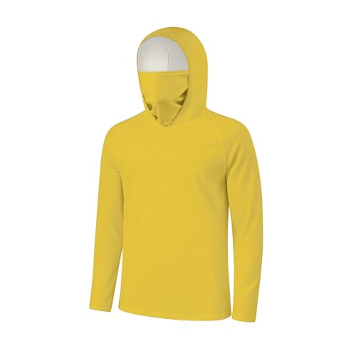 Men's Womens Sun Protection Shirt with Mask Lightweight Long Sleeve Hooded Cooling Hiking Fishing Performance T Shirts3