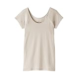 無印良品 婦人 さらっと綿 汗取りパッド付きフレンチスリーブ レディース FCC11A6S サンドベージュ L