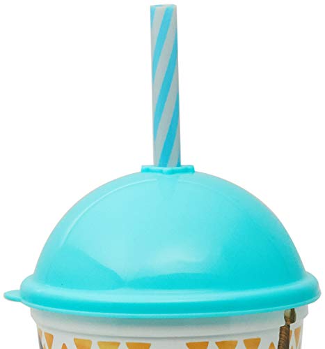 Copo Shake com Tampa e Canudo Moana, 500 ml, Plasútil