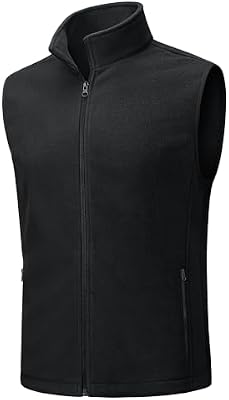 TACVASEN Men's Fleece Vest – Winter Casual Sleeveless Outerwear for Warm Layering