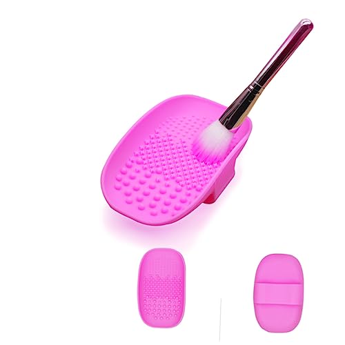 Didiseaon Brush Cleaning Pad Silicon Brush Cleaning Mat Makeup Brush for Efficient and Brush Cleaning