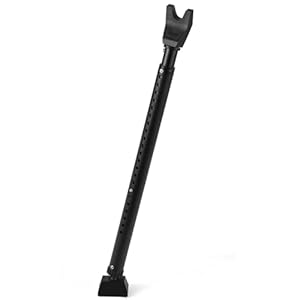 Door Security Bar Heavy Duty 116cm Adjustable 2-in-1 Sliding Patio Door Brace Entry Door Jammer | Anti-Burglar Lock Bar for Home Flats Travel (Black, 1-Pack)