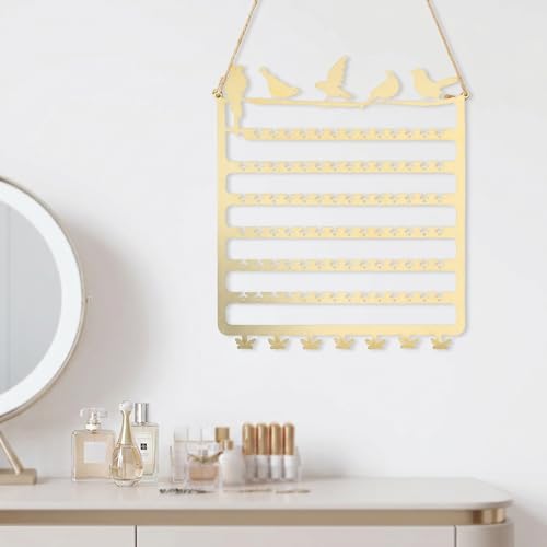 Dzrige Gold Bird Wall Mounted Earring Holder Jewelry Organizer Stand - image 6