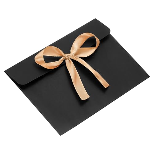 Sobres para tarjetas con lazo PATIKIL negros pack 10 unidades para evitar adhesivos dañinos