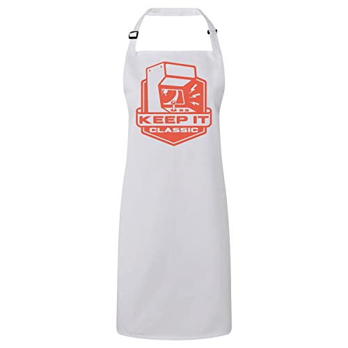 Tablier cuisine blanc Keep it Classic style jeux vidéo rétro