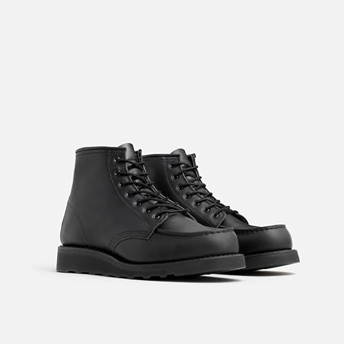 Image of Red Wing Shoes Heritage Classic Moc 3380 Women Boot, Black, 5 B | Medium (B), Black Boundary, Full Grain Leather, Goodyear Welt, Traction Tred Wedge Outsole