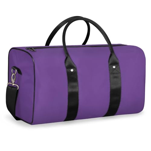 Dark Purple Travel Duffle Bag, Weekender Bags for Women Men, Carry on Overnight Bag Waterproof Gym Bags, Hospital Bag for Labor and Delivery