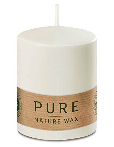 HYOOLA Pure Natural Pillar Candles - Made of 100% Natural Wax - Paraffin Free - 2.7 x 3.5 Inch - White