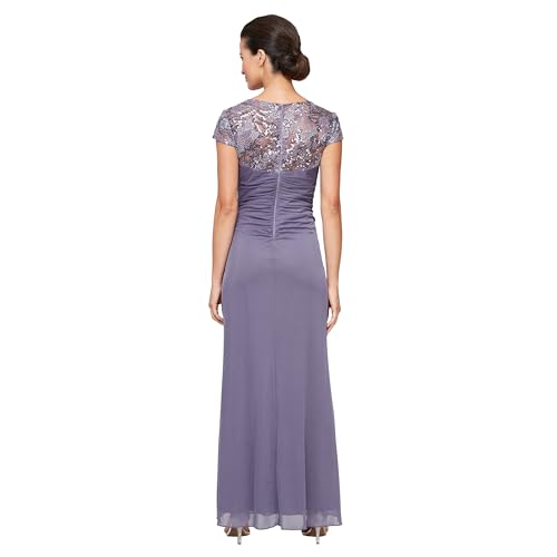 Alex Evenings womens Long Length A-line Sweetheart Neck Gown With Cap Sleeves, Mother of the Bride Dress2