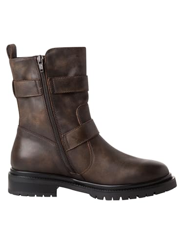 Tamaris Damen Stiefelette Leder bequem; CIGAR, EU 39 – Ansicht 3