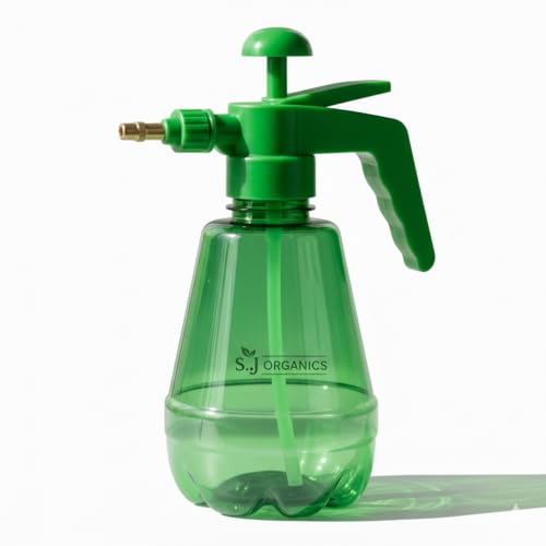 Image of SJ Organics Hand Pressure Garden Sprayer Pump | 1.5 Litre Capacity | Adjustable Brass Nozzle (Jet & Mist) | Manual Sprayer for Plants, Gardening, Cleaning & Pest Control (Multicolor)